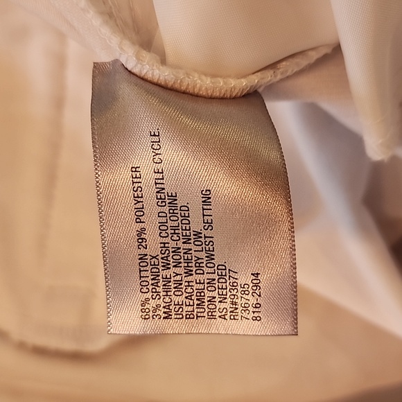 Womens Worthington Modern Fit White Flare Pants - Size 10 - Picture 5 of 7